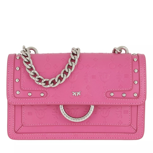 Pinko Mini Love Monogram Crossbody Bag Fuxia Crossbodytas
