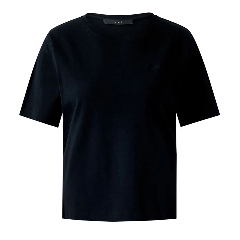 Oui T-Shirt T-Shirt SVEHA schwarz