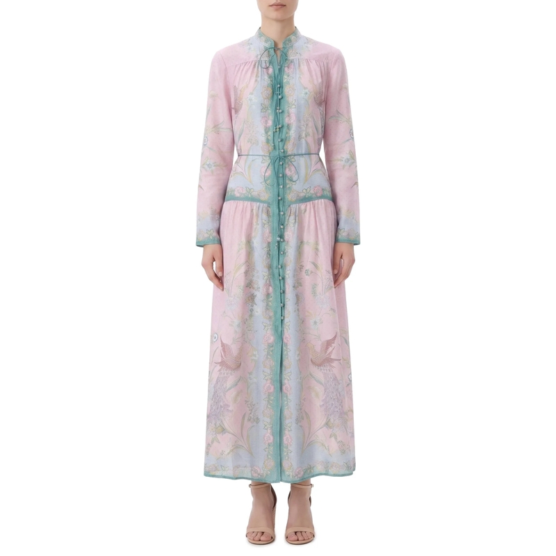 Zimmermann Maxikleid Maxikleid Indra aus Seide pink(Image 2)