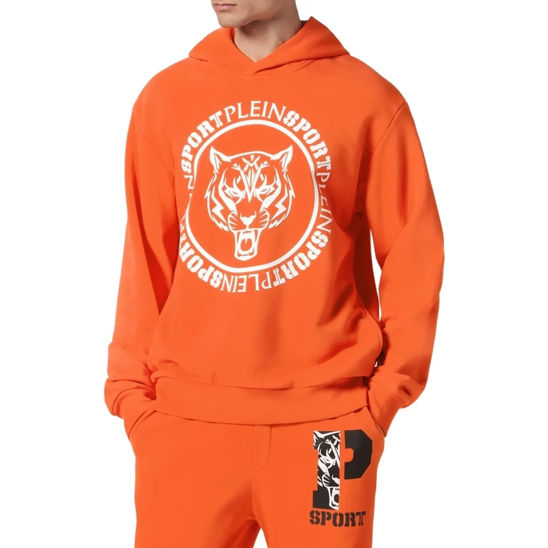 Plein Sport Top Hoodie Carbon Tiger orange(Image 3)