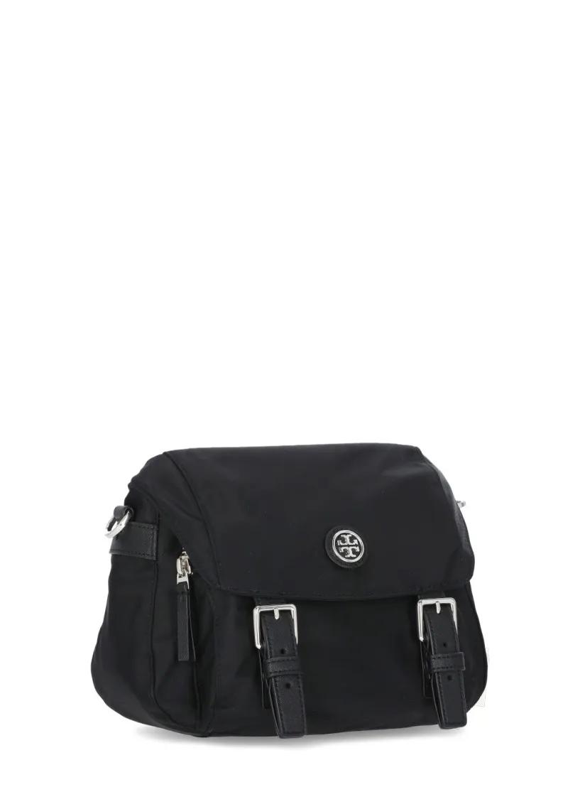 TORY BURCH Hobo bags Black Small Virginia Messenger Shoulder Bag in zwart