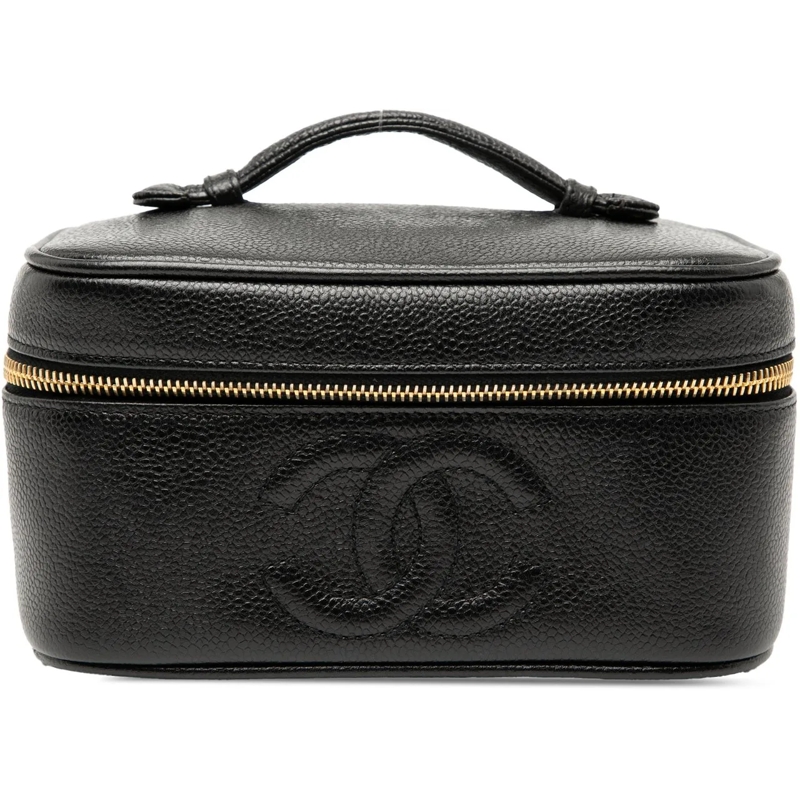 Chanel Necessaire CC Caviar Vanity Bag schwarz