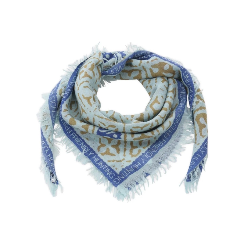 Friendly Hunting Leichter Schal Tuch Diamand aus Kaschmir Türkis
