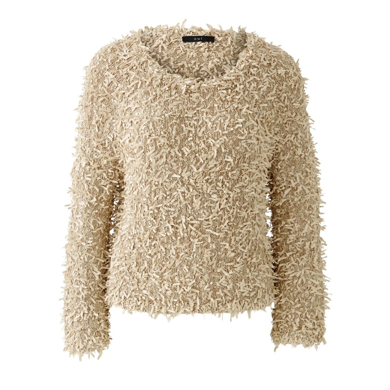 Oui Sweatshirt Pullover lt stone camel