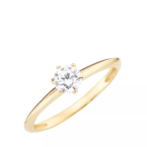 BELORO Ring With 1 Zirconia White Solitaire Ring