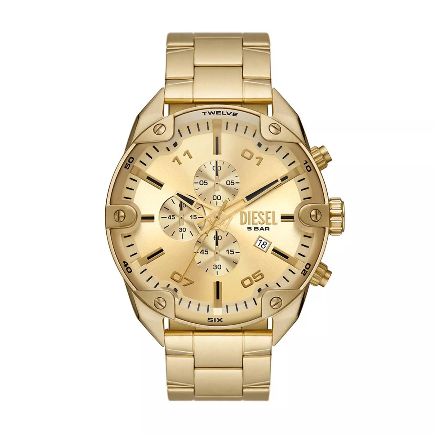 Diesel Uhren - Diesel Spiked herren Uhr Gold DZ4608 - Gr. unisize - in Gold - für Damen