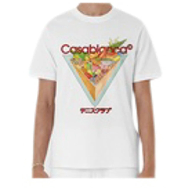 Casablanca T-Shirt Heren Tennis Club Icon weiß