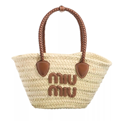 Miu Miu Shoulder Bag Natural Cognac Shoppingväska