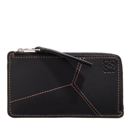 Loewe Puzzle Stitch L Coin Card Black Card Case