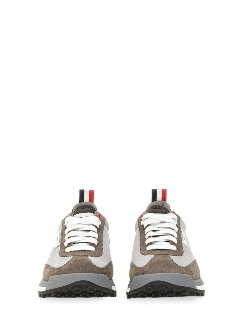 Thumbnail - Thom Browne Low-Top Sneaker - Suede Tech Runner - Gr. 36 (EU) - in Grau - für Damen