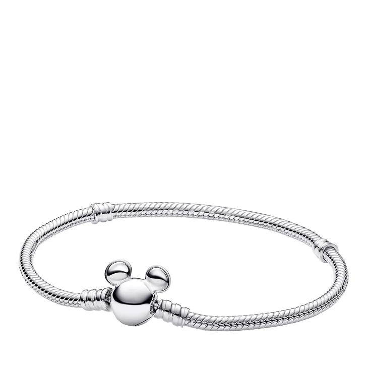 Pandora Disney snake chain sterling silver bracelet with M No