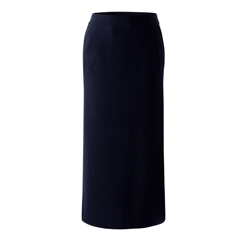 Oui Midirock Strickrock dunkel-blau