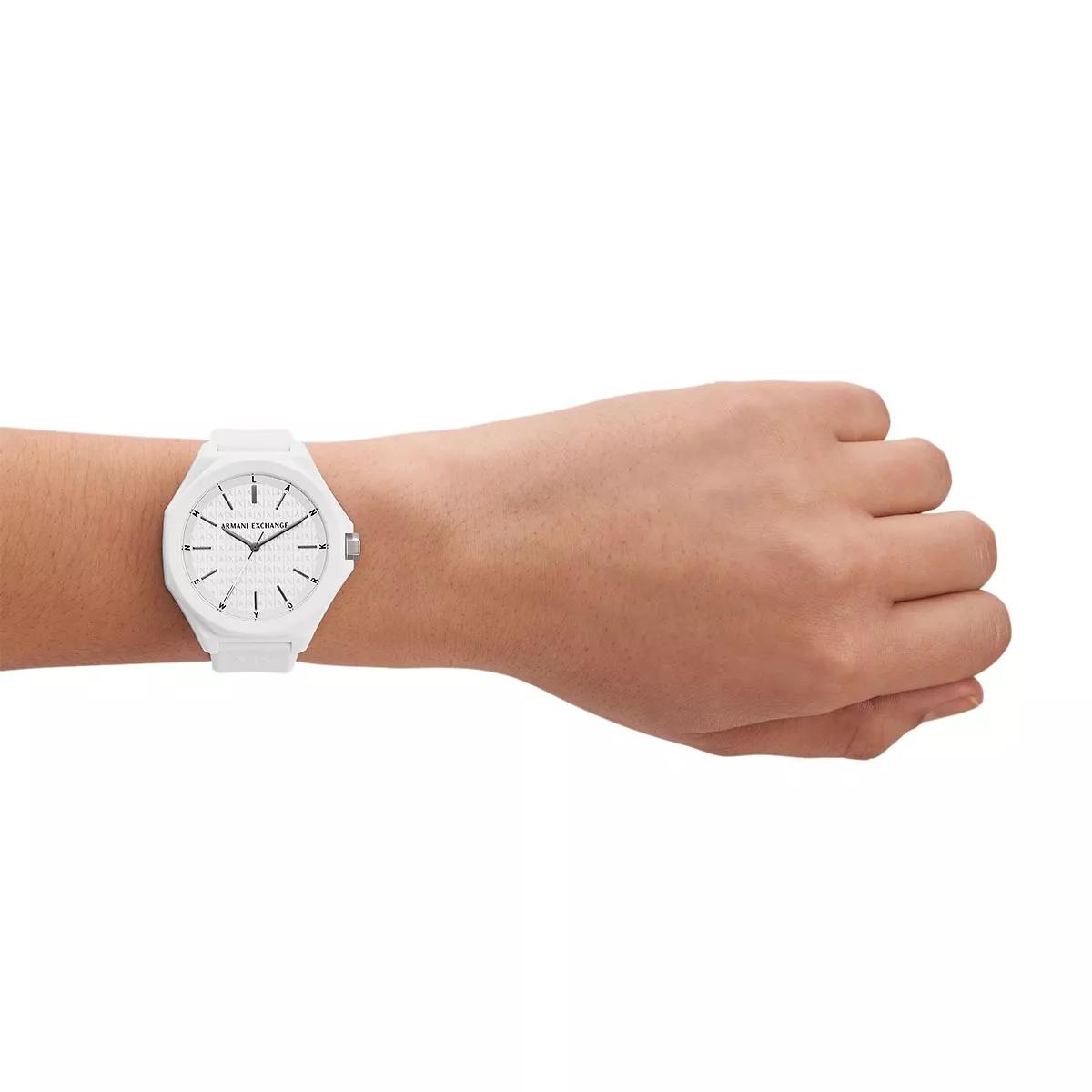 Armani exchange white clearance watch