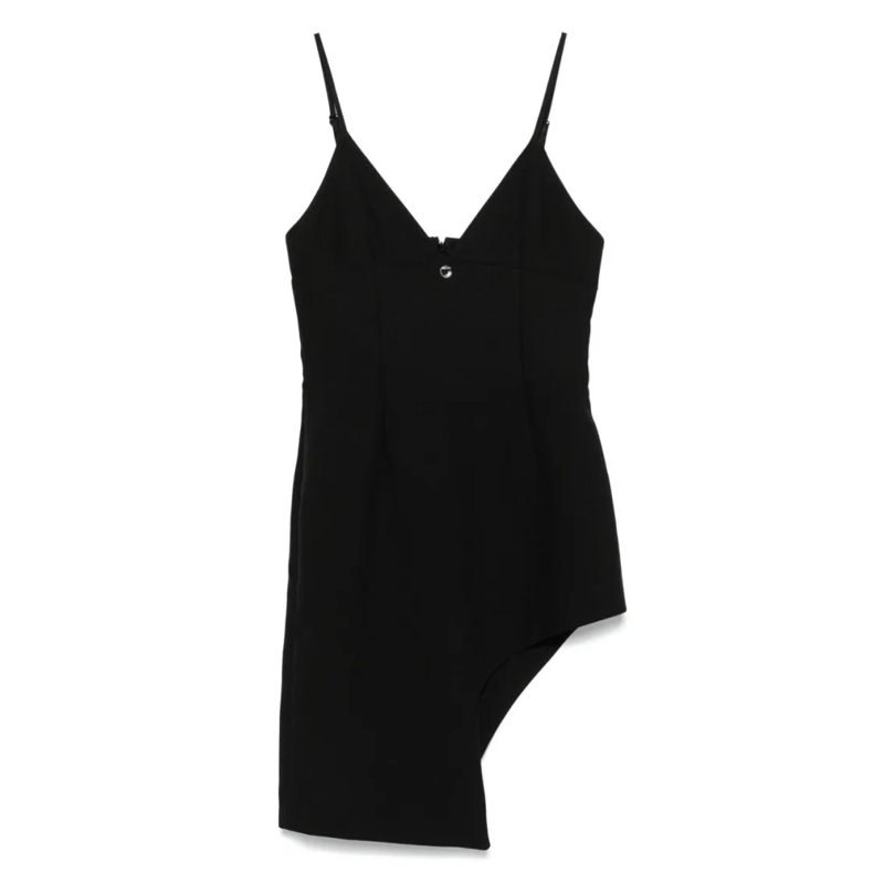Coperni Minikleid Black Dress With Asymmetrical Hem Black
