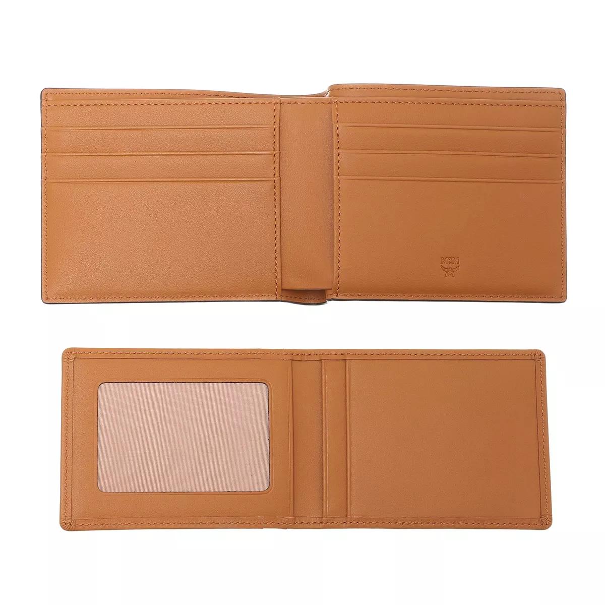 Mcm long shop bifold wallet