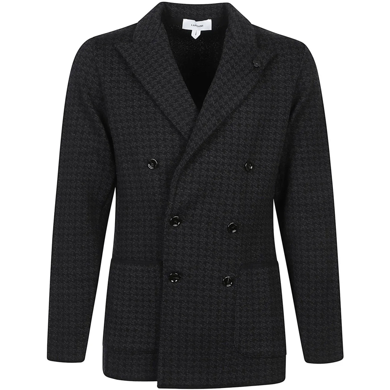 Lardini  Double Breasted Jacket Black schwarz