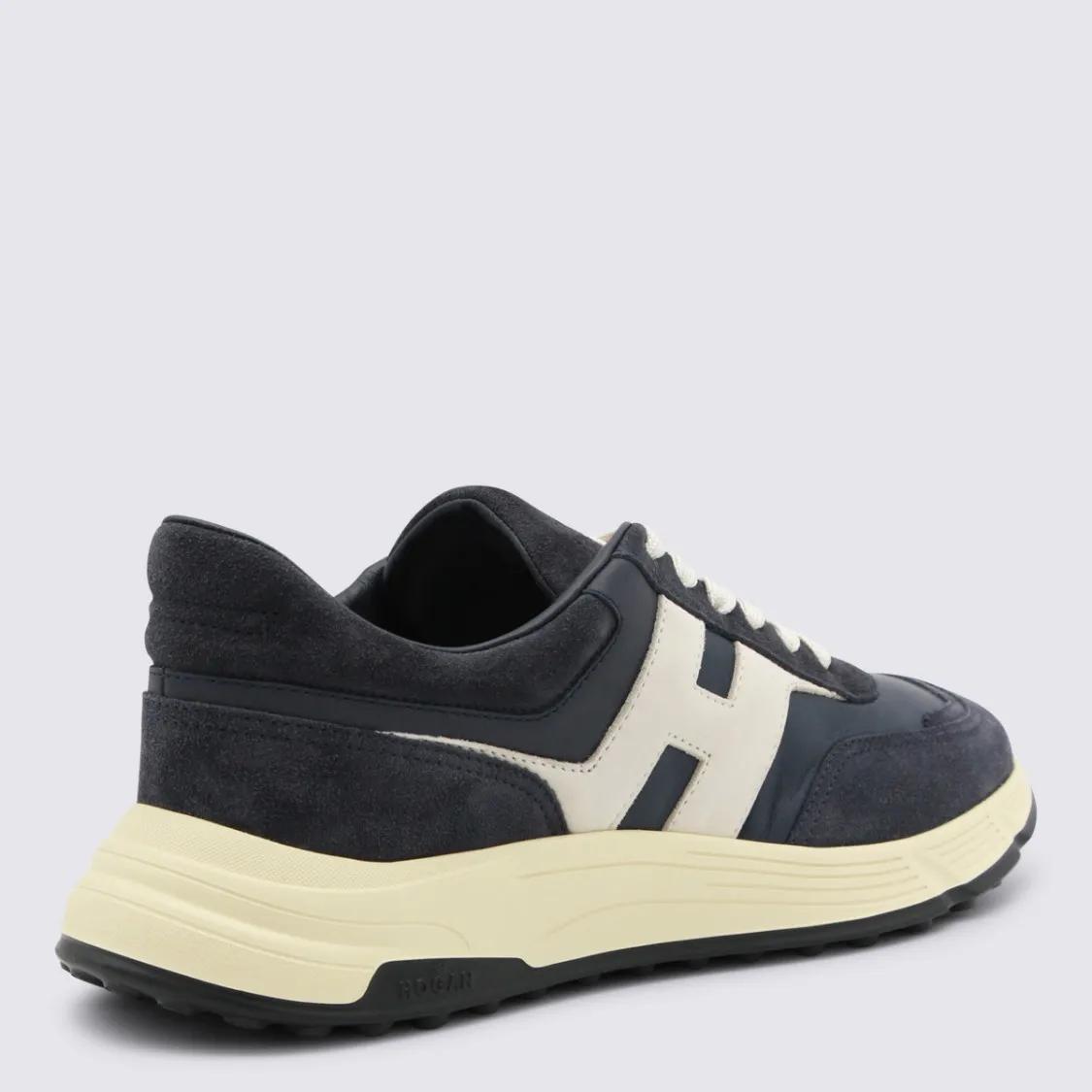 Thumbnail - Hogan Low-Top Sneaker - Navy Leather Sneakers - Gr. 9_5 - in Grau - für Damen