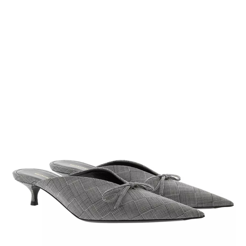 Balenciaga Knife Mules Check Tailoring Grey Slip-in skor
