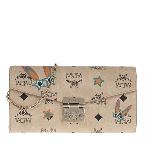 MCM Millie Star Eyed Bunny Flap Wallet Beige Wallet On A Chain
