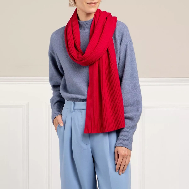 FTC Cashmere Kaschmirschal Scarf Ruby Pink (Image 2)
