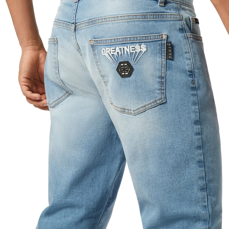 Philipp Plein Jeans mit geradem Bein Supergerader Schnitt jeansblau(Image 5)