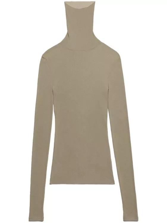 AMI Paris - High-Neck Ribbed-Knit Knitwear Jumper - Größe S -