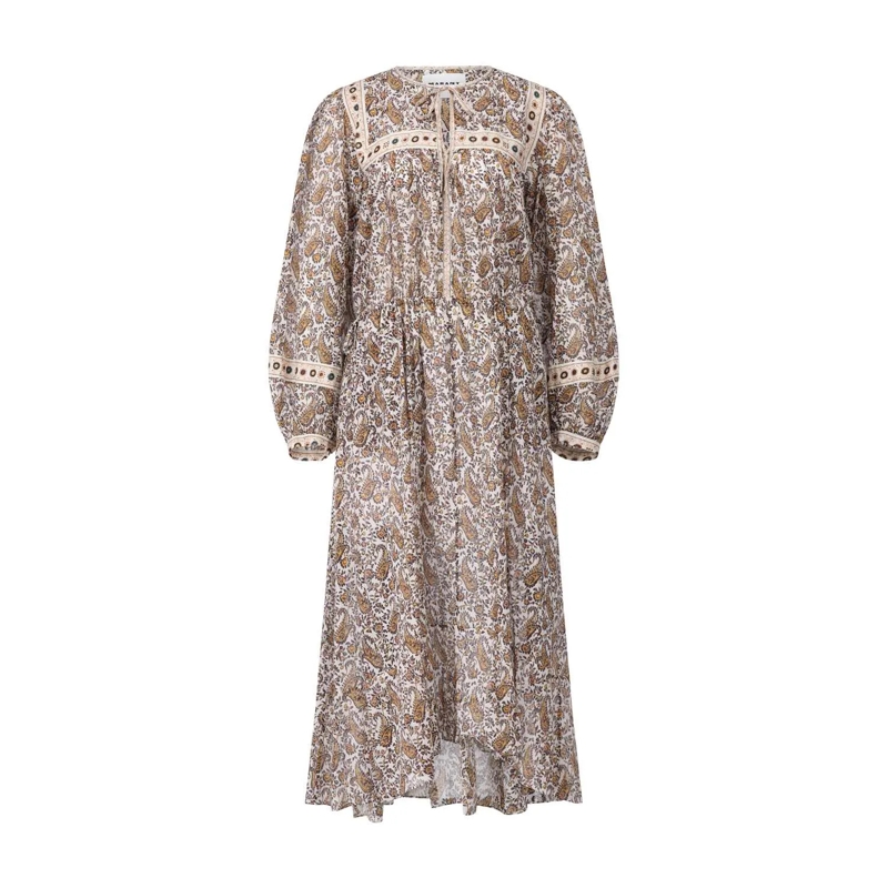 Isabel Marant Maxikleid Maxikleid Greila mit Paisley-Muster Creme