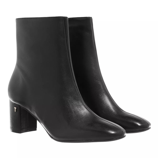 Ted Baker Leather Block Heel Ankle Boot Black Stiefelette