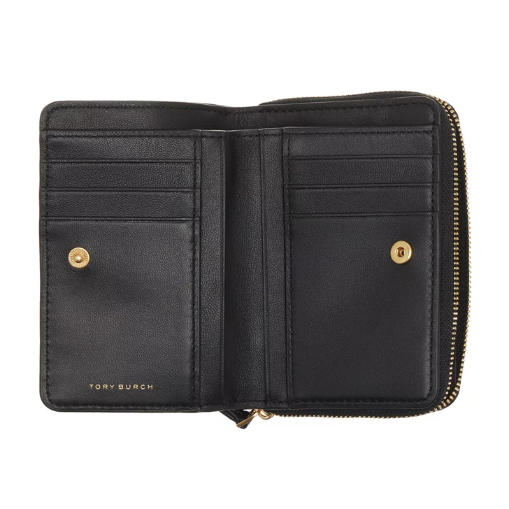 Tory Burch Fleming Soft Bi fold Wallet Black Bi Fold Portemonnaie