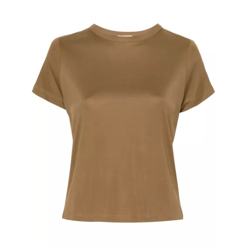 Khaite Toffee Brown Crew-Neck T-Shirt Brown 