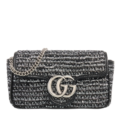 Gucci Clutch Gg Marmont Super Mini Bag Black / Silver