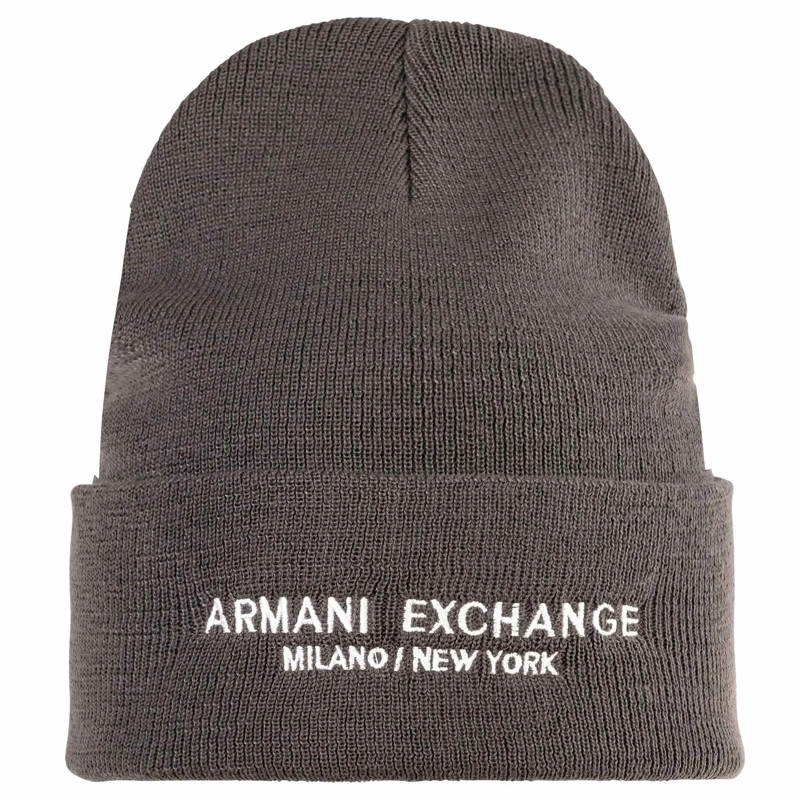 Armani Exchange Hut Cappello Beanie grau