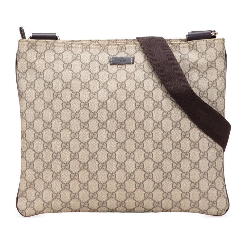 Gucci Schultertasche GG Supreme Crossbody braun
