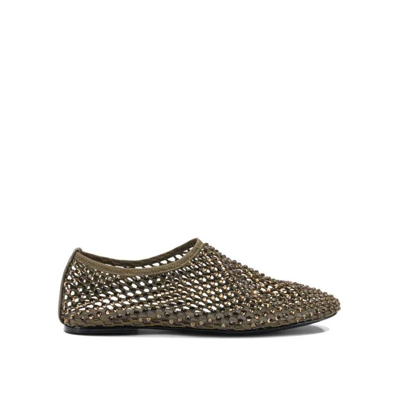 Strategia Ballerines Lightweight Mesh Ballerinas With Textured Embellis Grey