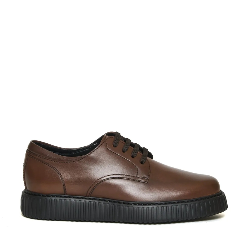 Hogan Schnürschuhe Brown Lace-Up Striped Bottom Brown