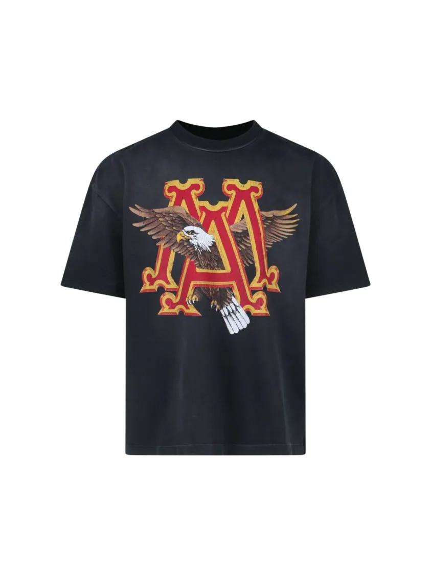 Thumbnail - Amiri - Ma Eagle' Logo T-Shirt – Black - Größe L - schwarz