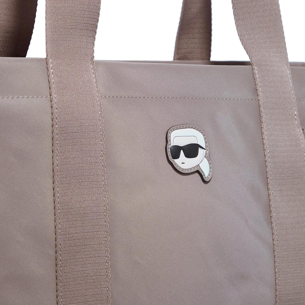 Karl Lagerfeld Shoppers & Totes K Ikonik 2.0 Nylon Zip Tote in grijs