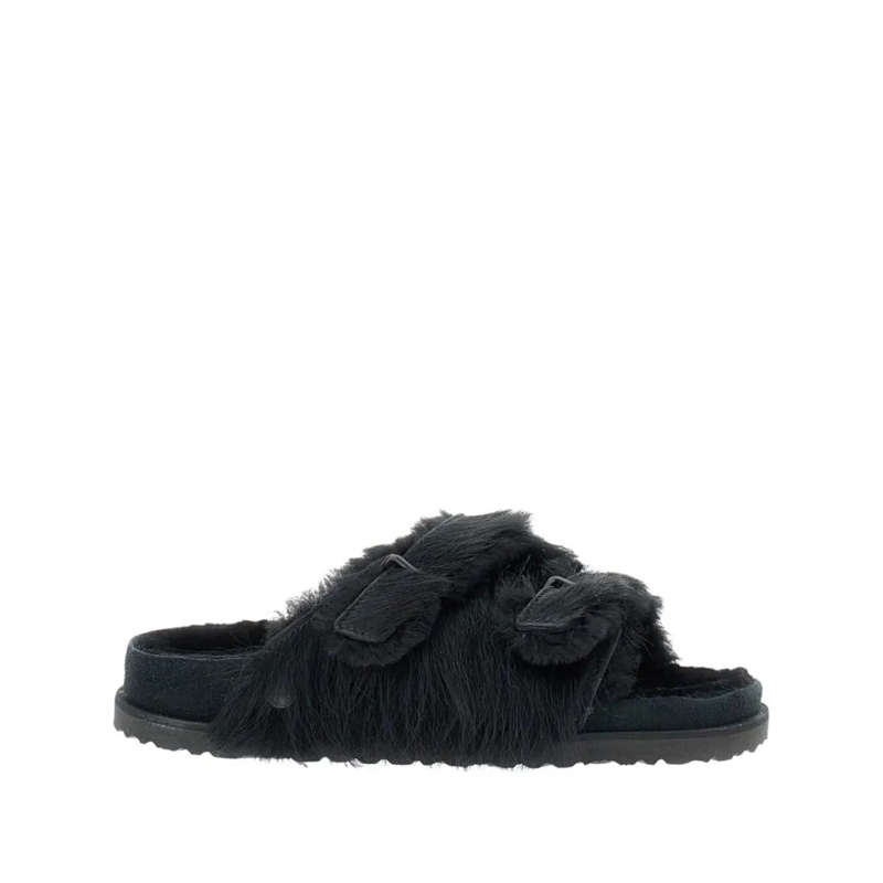 Birkenstock Balletschoenen Black Suede Slip-On Sandals Black