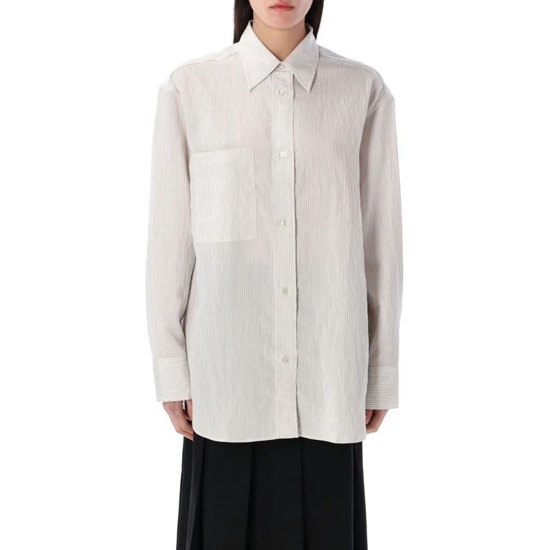Studio Nicholson Overhemd Leto Oversized Shirt White