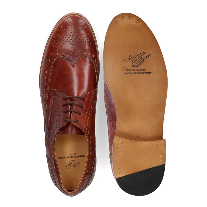 Heinrich Dinkelacker Chaussures à lacets Schnürer Zürich Full-Brogue TC mittel-braun(Image 7)