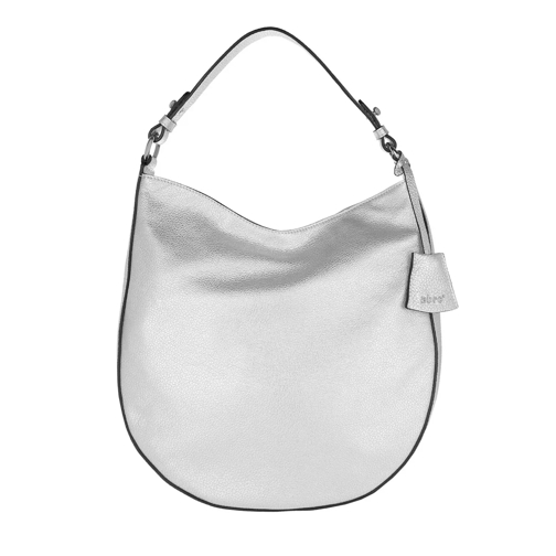 Abro Shimmer Leather Hobo Bag White / Whitegold Hoboväska