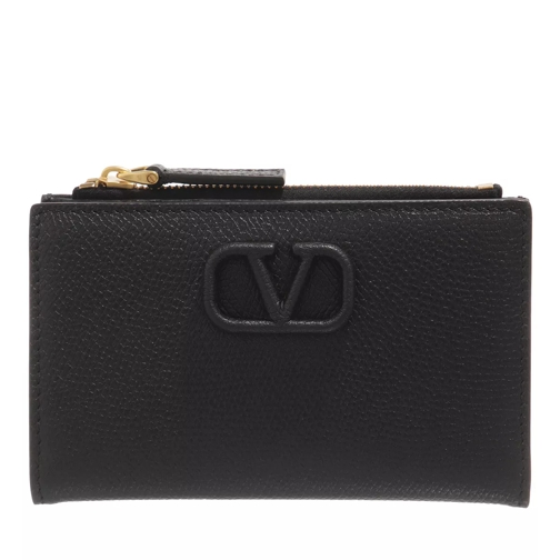 Valentino Garavani V-Sling Card Case Leather Black Porte-cartes