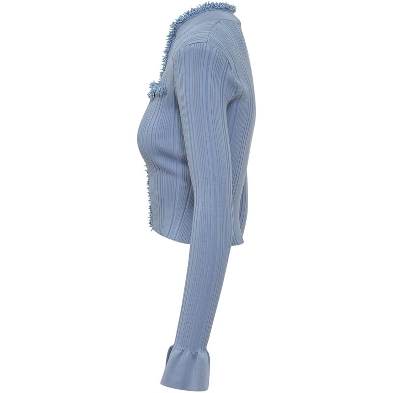 Self Portrait  Cardigan Con Perle blau(Image 3)