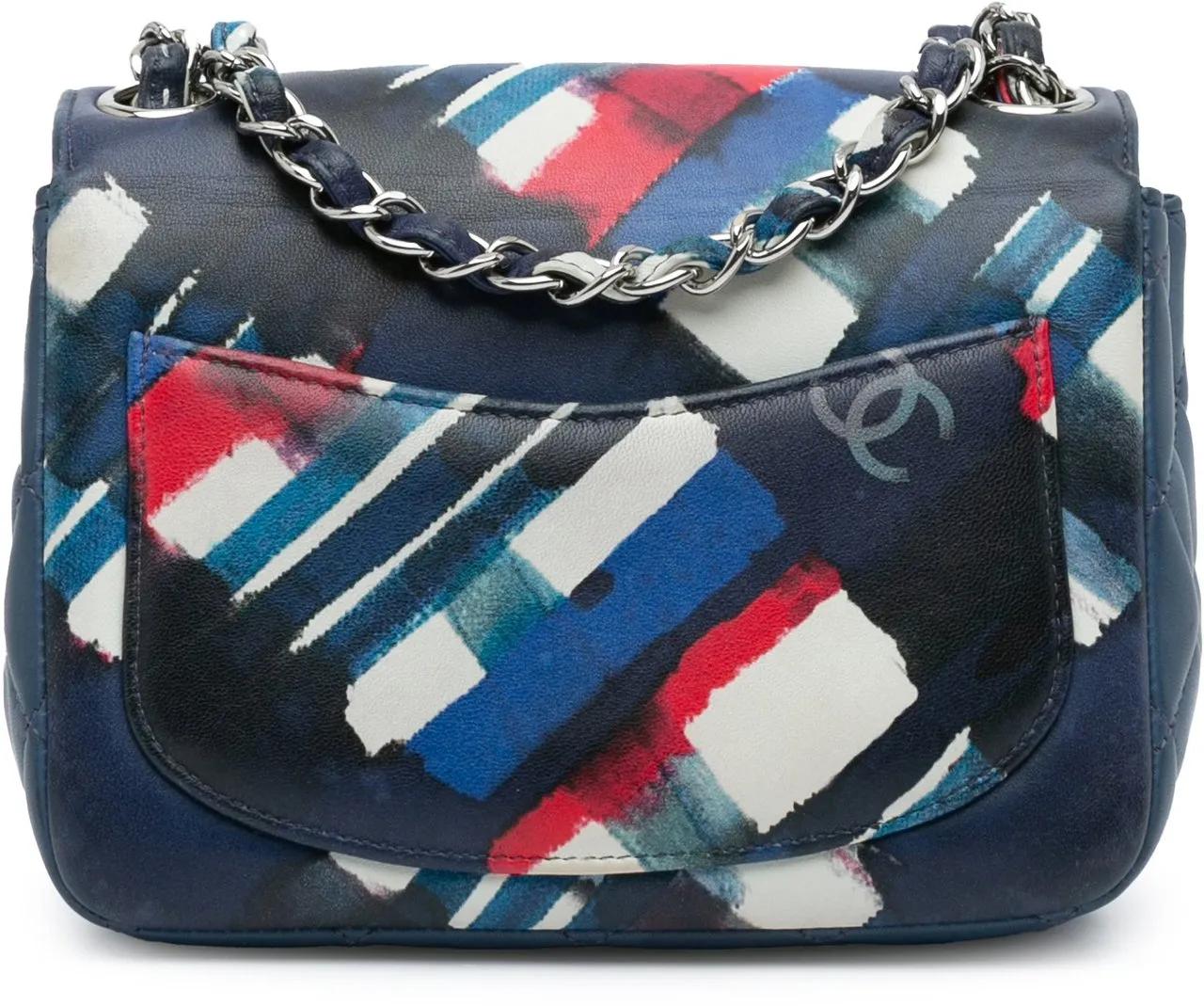 Chanel Hobo bags 2016 Mini Square Classic Airlines Printed Lambskin in blauw