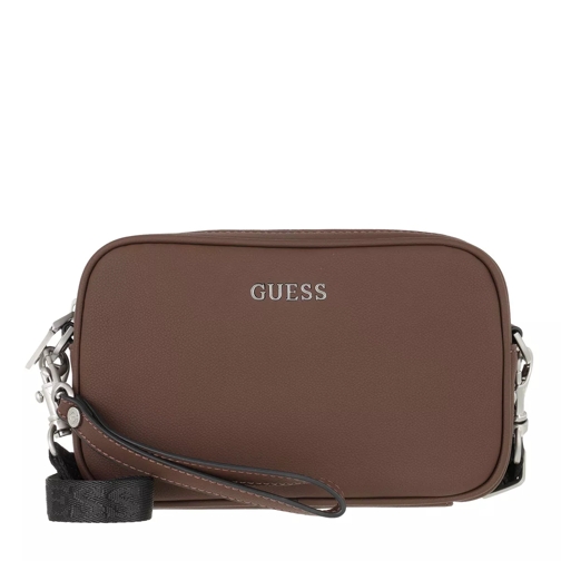 Guess Riviera Small Necessaire Brown Crossbody Bag