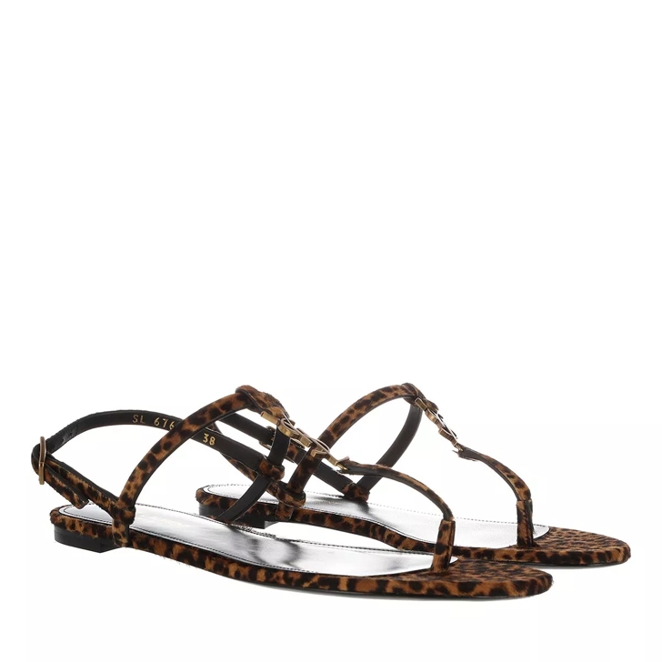 Saint laurent leopard online sandals