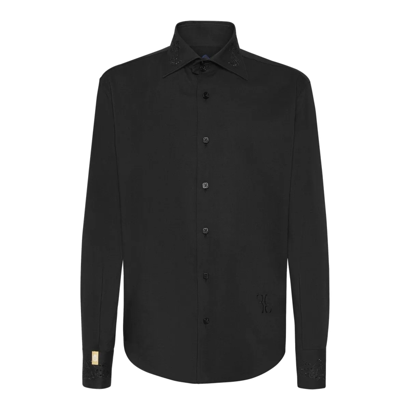 BILLIONAIRE Hemd Hemd Goldschnitt Ls schwarz