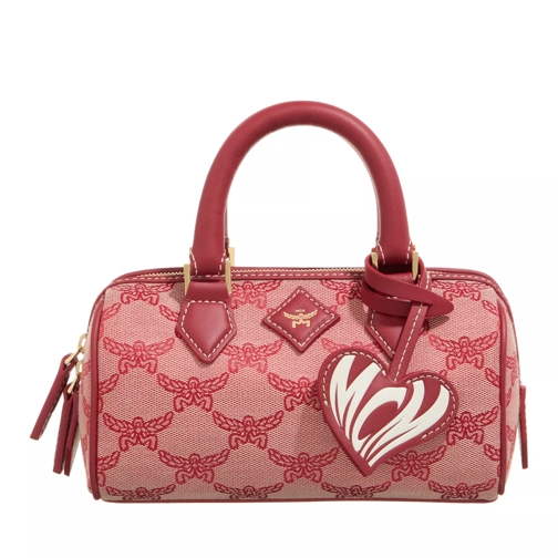MCM Lauretos Valentine's Day Boston Bag Mini Valentine Red Liten väska
