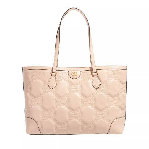 Gucci GG Shopping Bag Leather Pink Sand Shoppingväska
