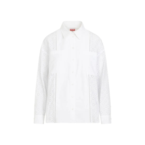 Kenzo Hemden Broderie Anglaise White Cotton Shirt White